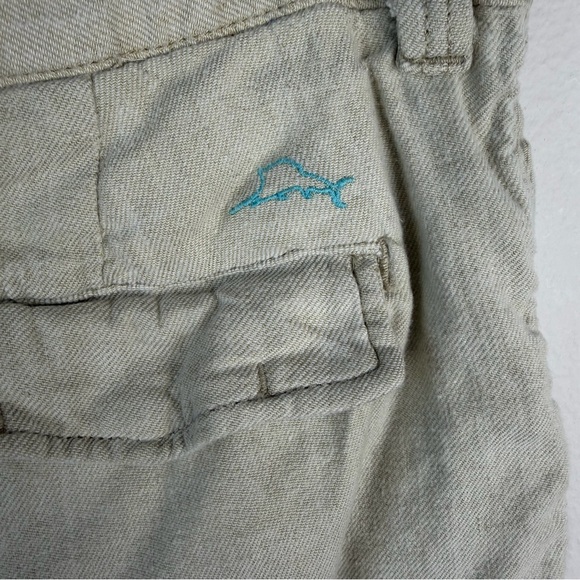 Tommy Bahama Linen Cotton Chino Shorts Light Khaki Size 36 - Picture 4 of 12